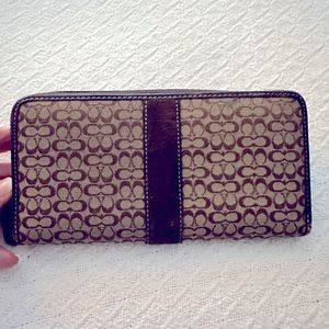 Coach zippered wallet